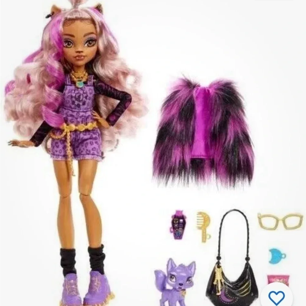 Monster High Clawdeen Wolf Fashion Doll & Pet Crescent New 2022